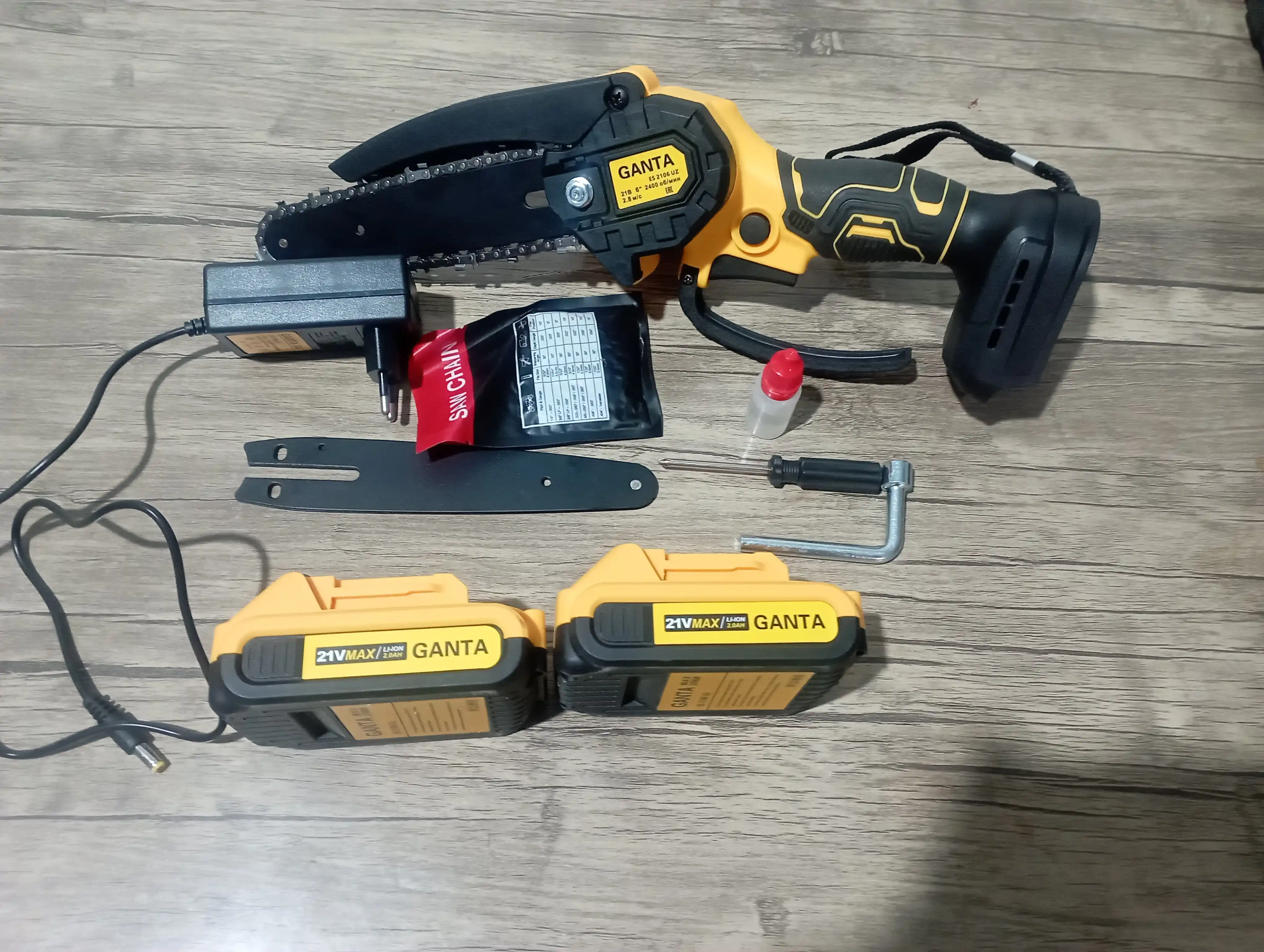 Akkumulyatorli zanjirli arra GANTA 21V / 140 mm