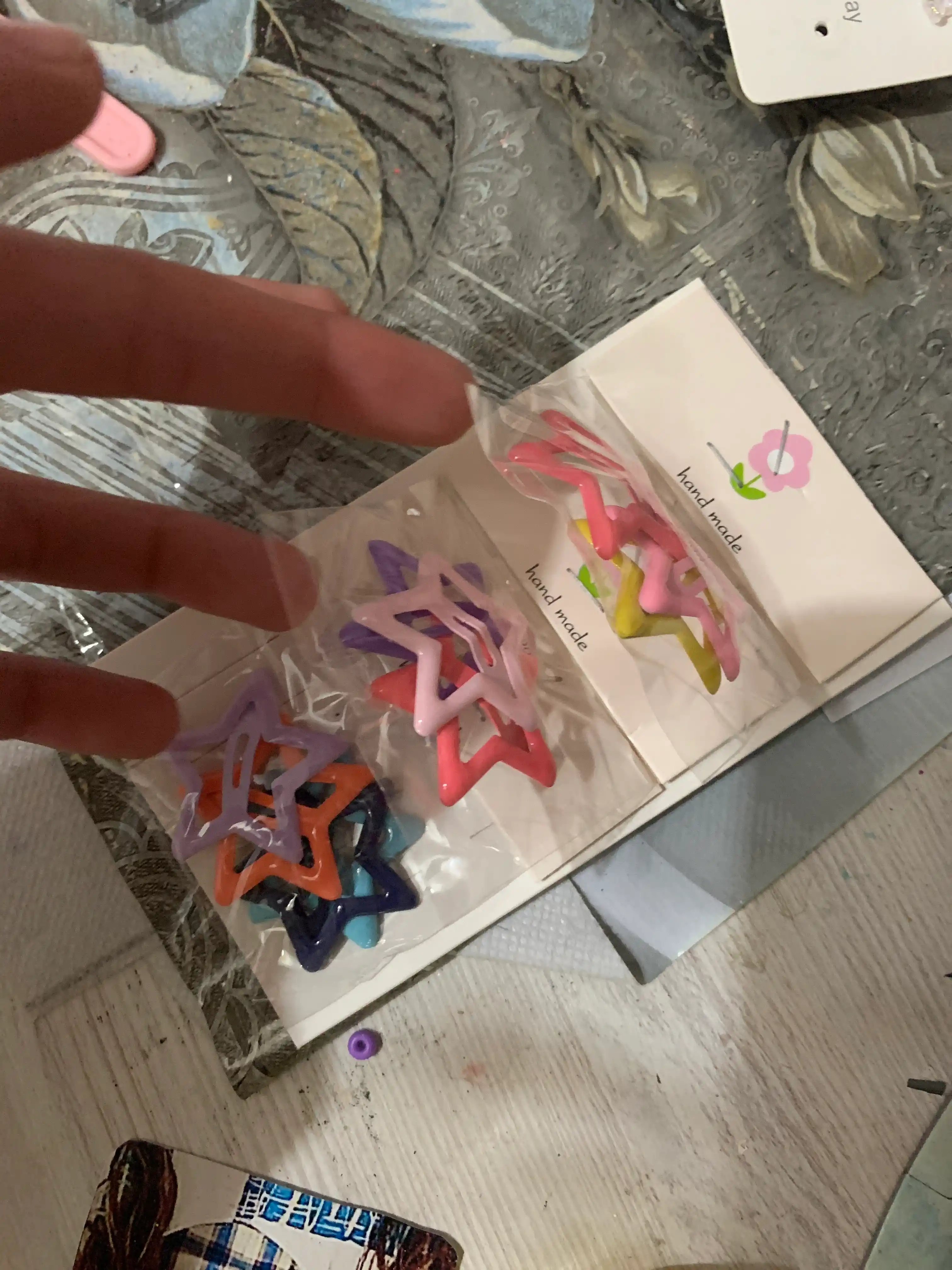 Набор заколки для девочек, клик-клак звёздочки и барби