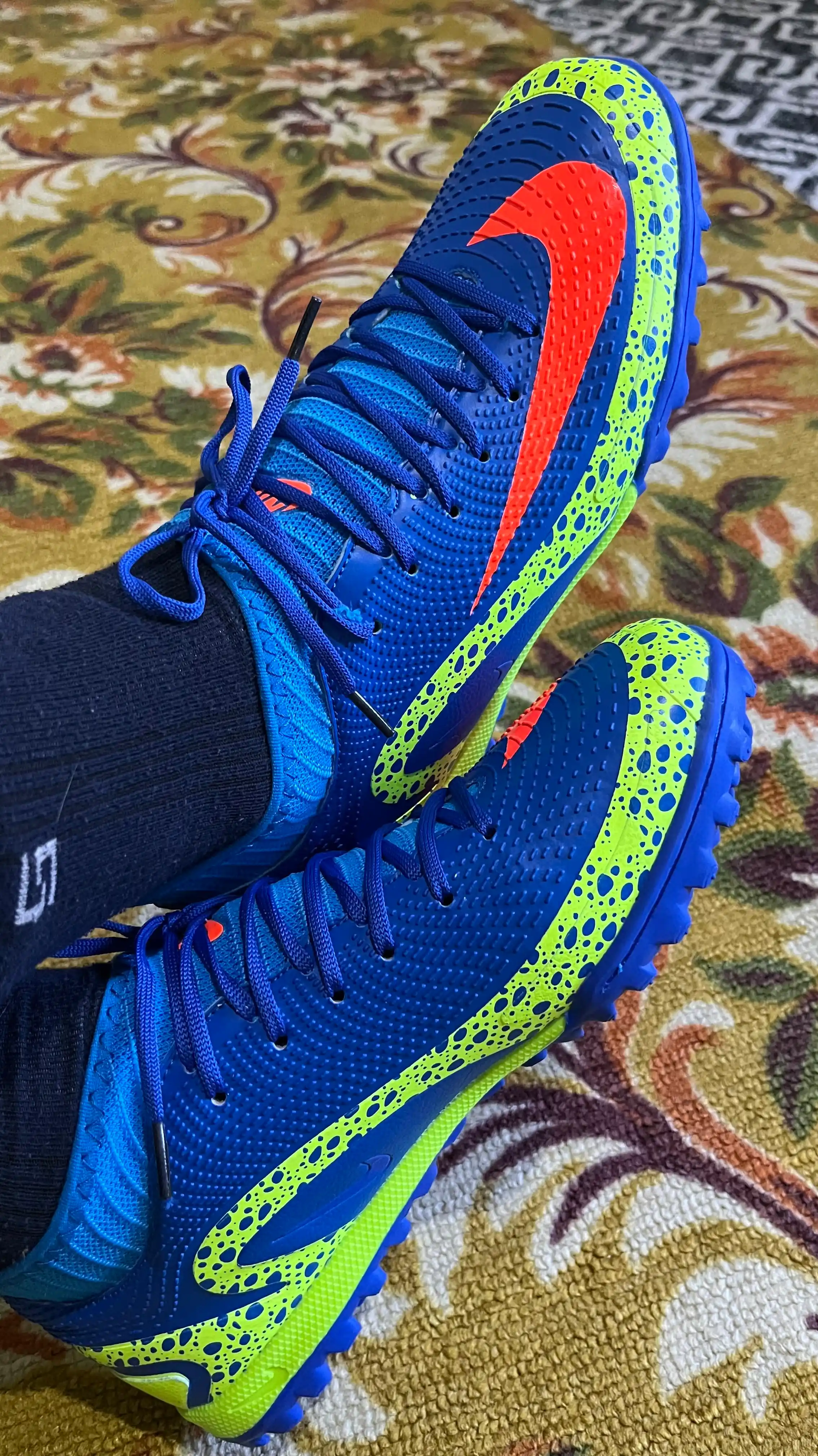 Футбольные бутсы Air Zoom, сороконожки, с манжетом и Полуманжеты, яркие цвета