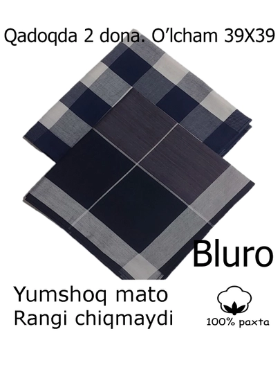 Набор мужских носовых платков, 2шт — BLURO-BLURO2-КОРИЧН