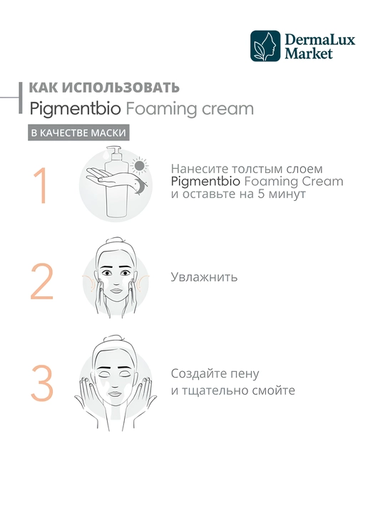 Очищающий пенящийся гель против пятен, против пигментации–Pigmentbio Foaming Cream, 500 мл