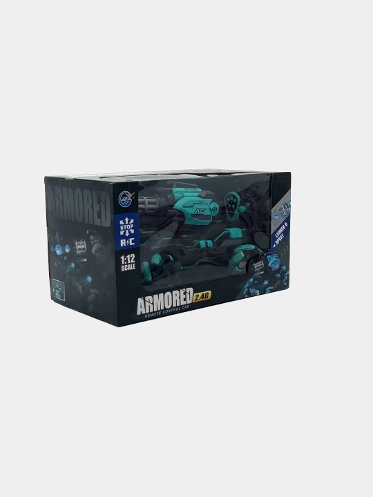 Radio orqali boshqariladigan yo‘ltanlamas tank Armored 1:12, drift va otish, 2.4G