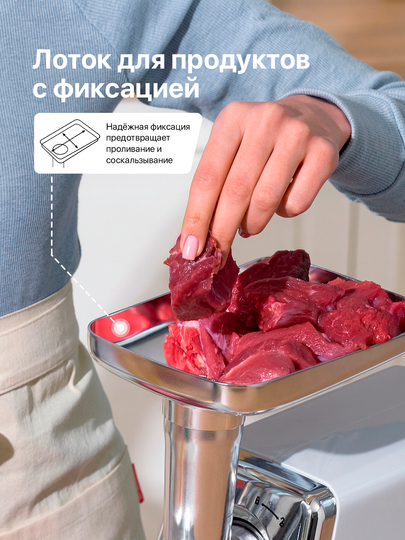 Elektr gosht maydalagich Sofaner SF-312 4000 Vt, quvvatli kolbasa va qiyma nasadkalari bilan