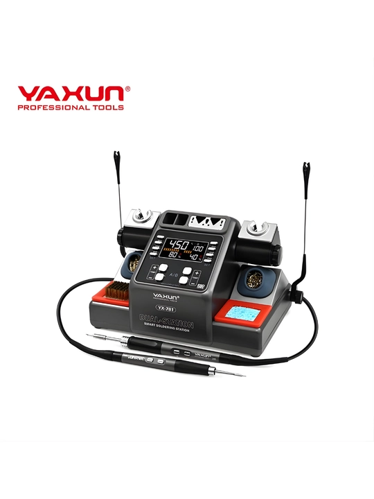 Паяльная станция Yaxun YX-781, двойная, умное управление, LED, 450°C - 