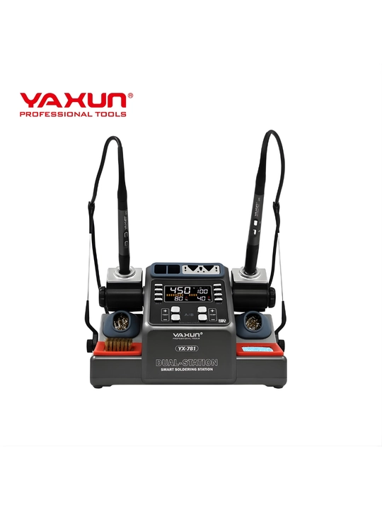 Паяльная станция Yaxun YX-781, двойная, умное управление, LED, 450°C