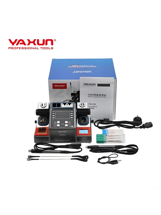 Паяльная станция Yaxun YX-781, двойная, умное управление, LED, 450°C
