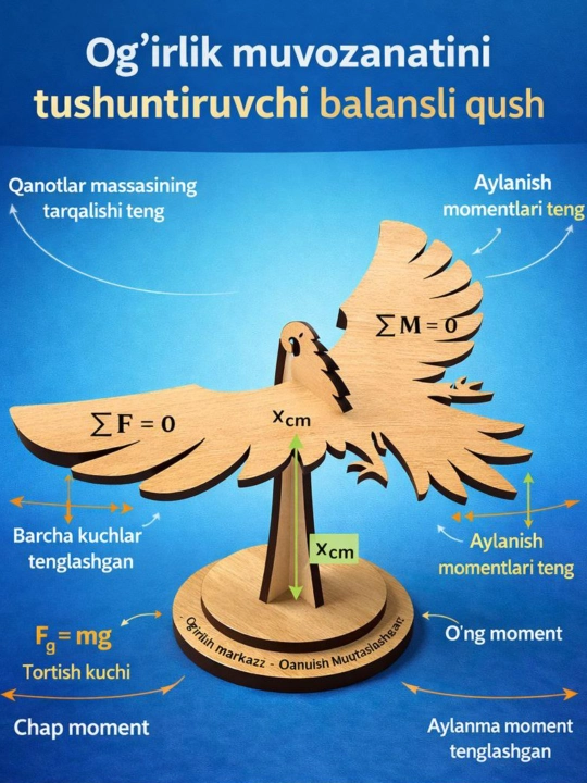 Muvozanatda turuvchi qush (DIY konstruktor) - 