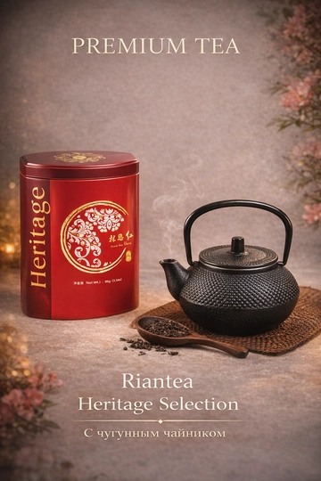 Набор чая Riantea Heritage Selection с чугунным чайником (88 г + 300 мл) — RIANTEA-287