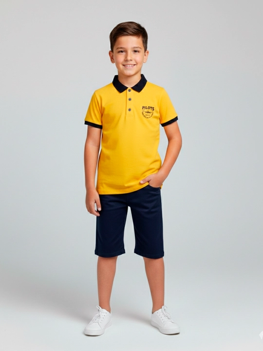 O`g`il bolalar uchun polo, futbolka, paxta NEO