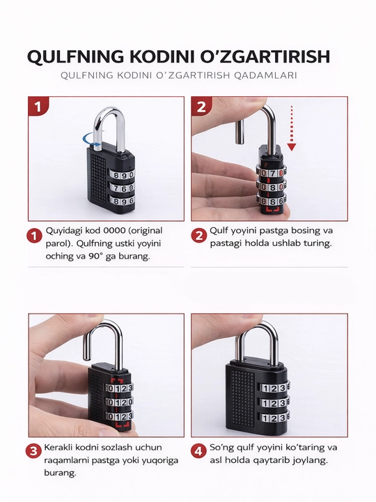 Parolli metall qulf (kalitsiz)