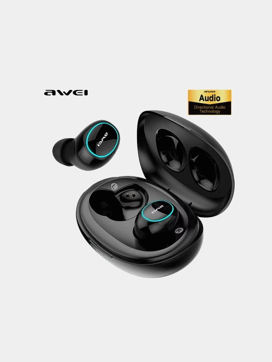 Наушники беспроводные Awei T60 Bluetooth 5.4 вкладыши черные - 