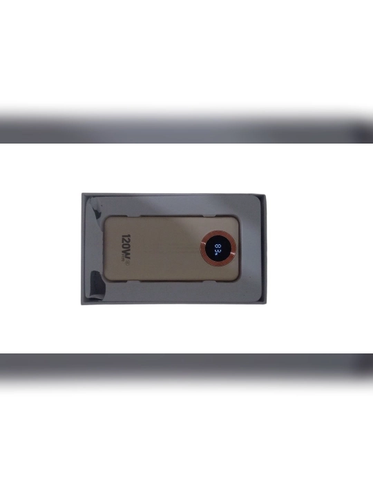 120W 20000 mAh tashqi batareya, displey va kabel bilan, tez zaryad