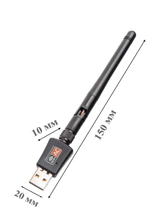 USB Wi-Fi adapter — 2.4 va 5 GHz, USB 2.0, Plug & Play