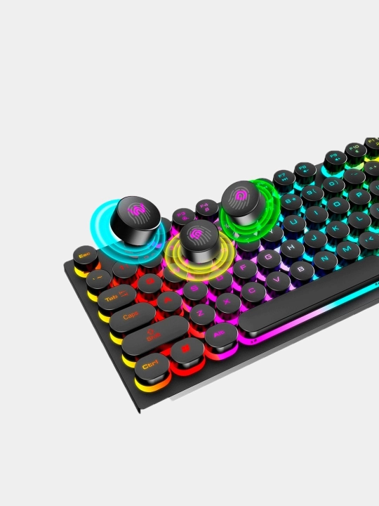 O‘yinchilar uchun simli klaviatura va mishka,o‘yin va ofis uchun,RGB yoritgichli