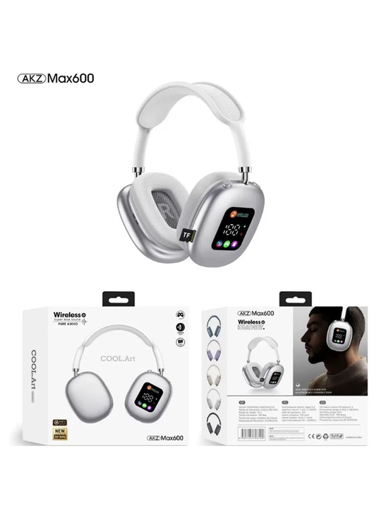 Simsiz quloqchinlar bluetooth naushnik AKZ MAX600 LED displey kompyuter va telefon uchun