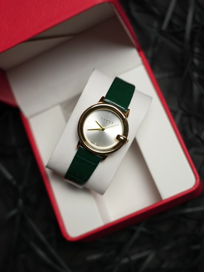 Женские наручные часы, ремешок из эко кожи, кварцевый механизм - Luna Watches — LUNAWA-10LV-ЗЕЛЕН