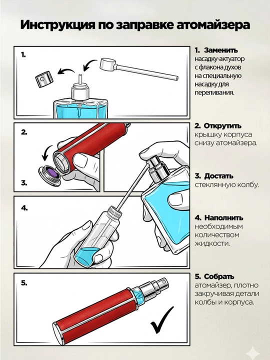 Atomayzer atir uchun flakon, 12 ml