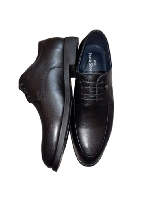 Туфли большой Faara Shoes мужские, эко кожаные, черные, размер 44-46