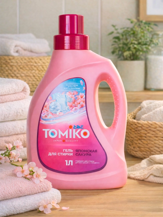 Tomiko Yapon sakurasi kir yuvish geli, 1 litr - 