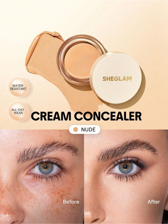 Консилер для лица Sheglam Cream Concealer, водостойкий корректор от темных кругов и прыщей