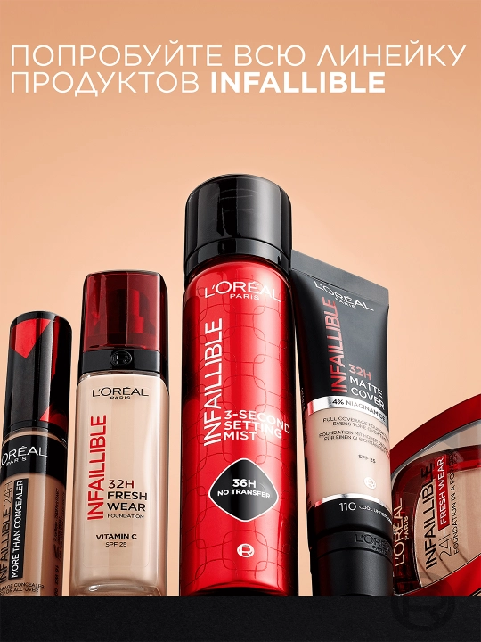 Тональный крем L'Oreal Infaillible 32ч, тон 145 Бежево-розовый