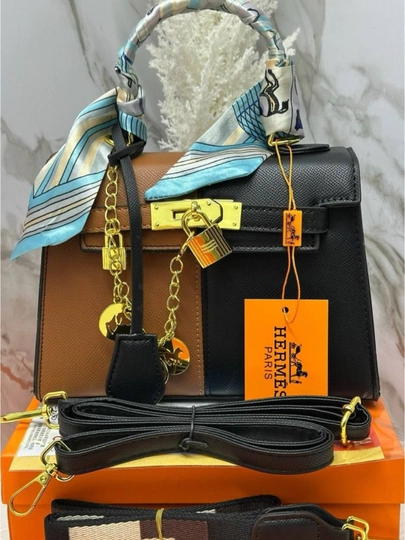 Женская сумка через плечо HERMES, повседневная, деловая, вместительная, с коробкой — BAGAZIZ-ERMES2-ЧЕРНСТЕ-28/22SM