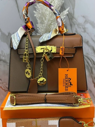 Женская сумка через плечо HERMES, повседневная, деловая, вместительная, с коробкой — BAGAZIZ-ERMES2-ХАКИ-25/19SM
