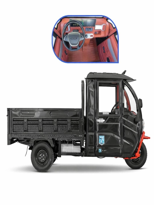 Yopiq kabinali elektr yuk tashuvchi uch g‘ildirakli transport vositasi