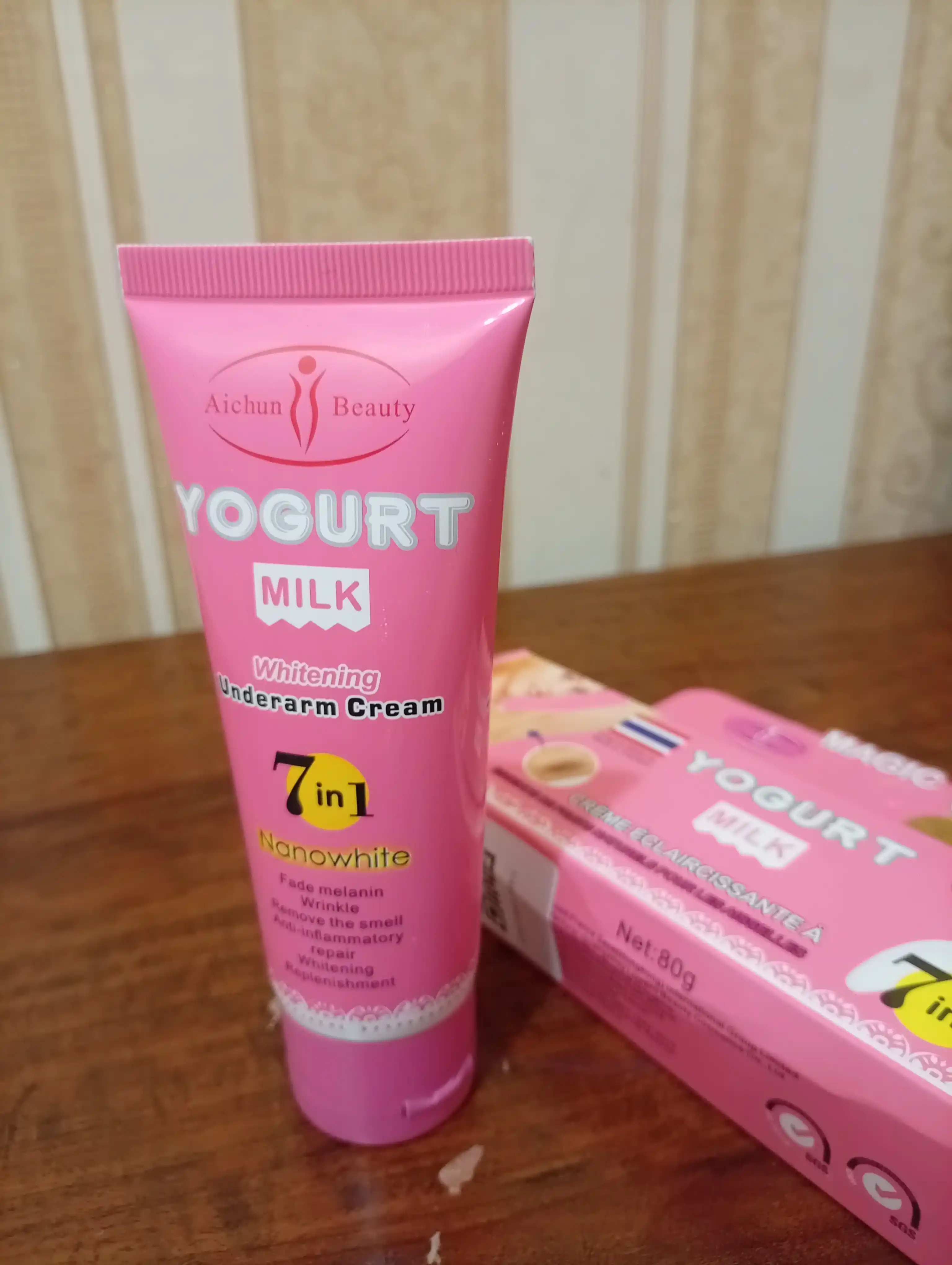 Крем для ухода за кожей подмышек Yogurt Milk, 7 в 1, Nanowhite, 80 г, отбеливает