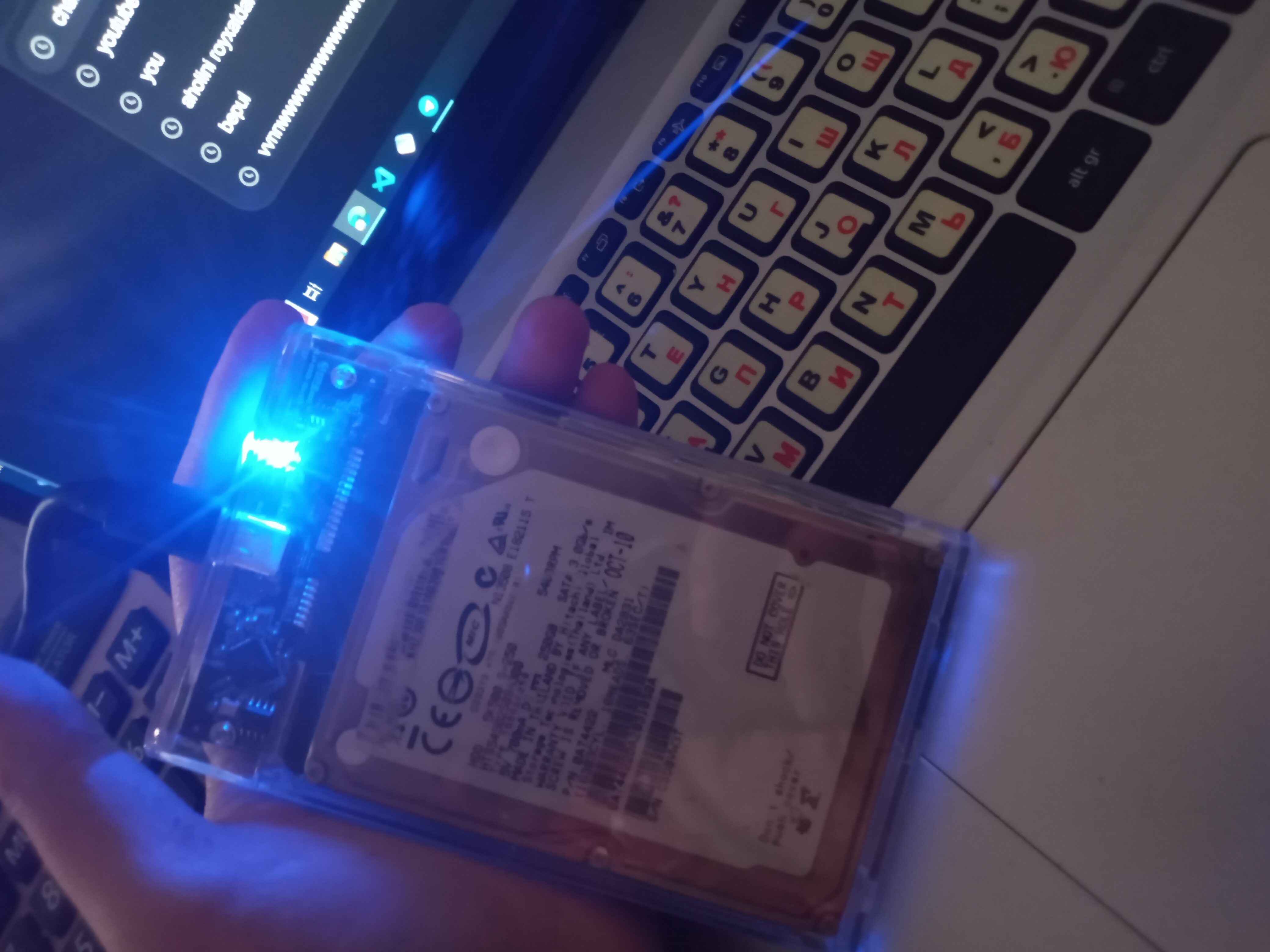 SSD и HDD кейс, 2.5", внешний корпус для жесткого диска до 4 Тб, USB 3.1, USB на Type-C