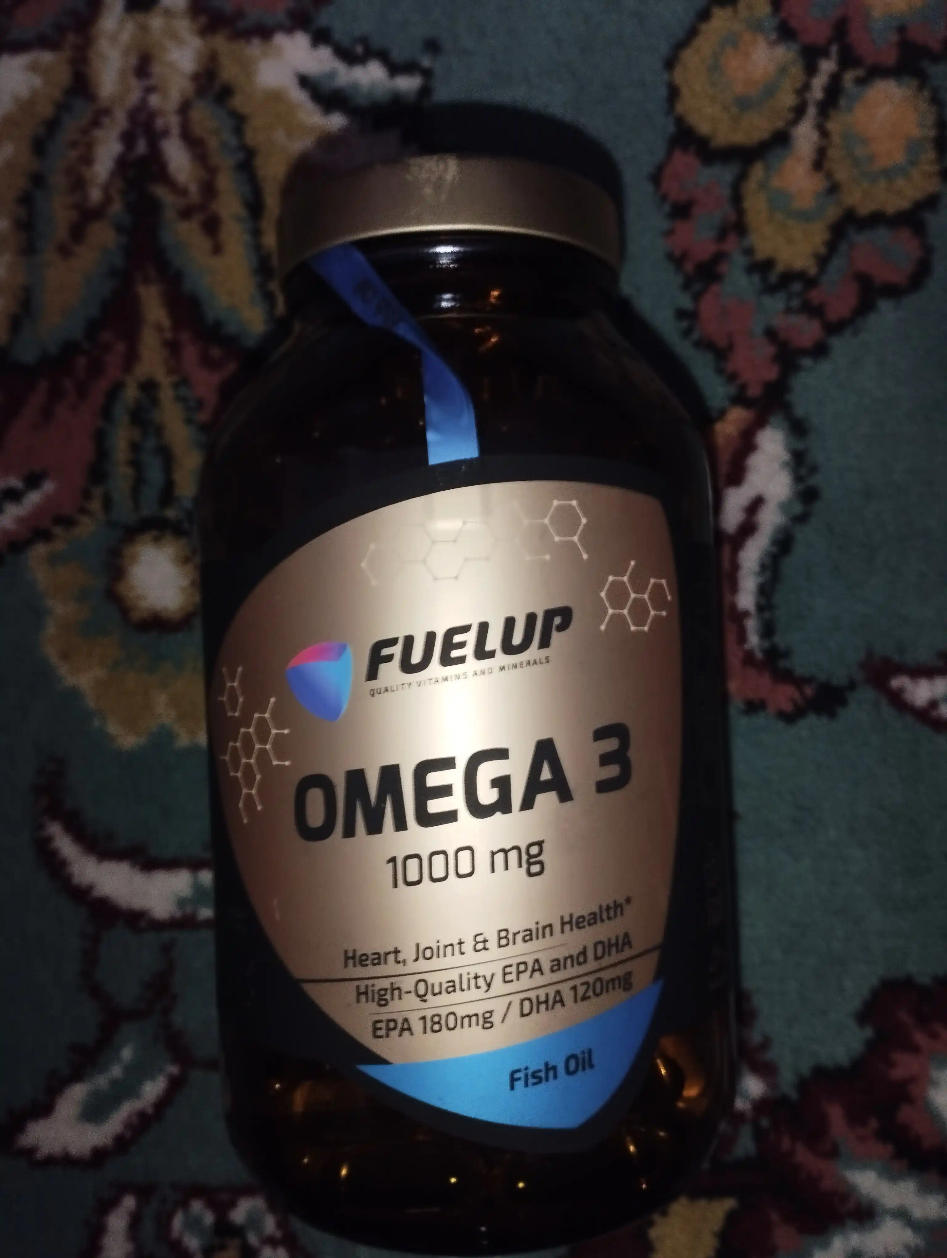 Омега 3 (Omega 3) Рыбий жир 1000мг 90 софтгель baliq yo'gi FUEL UP стекляная упаковка