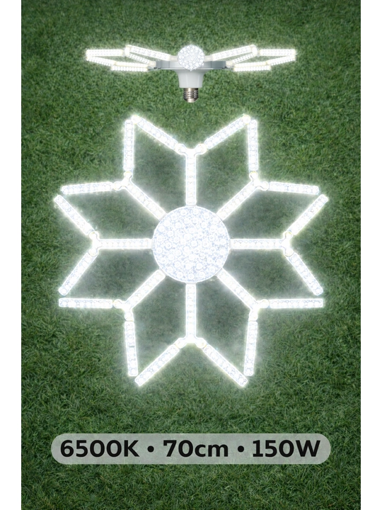 LED transformer lyustra E27 patronga, 8 qanotli, 150W, buklanadigan, sozlanadigan - 