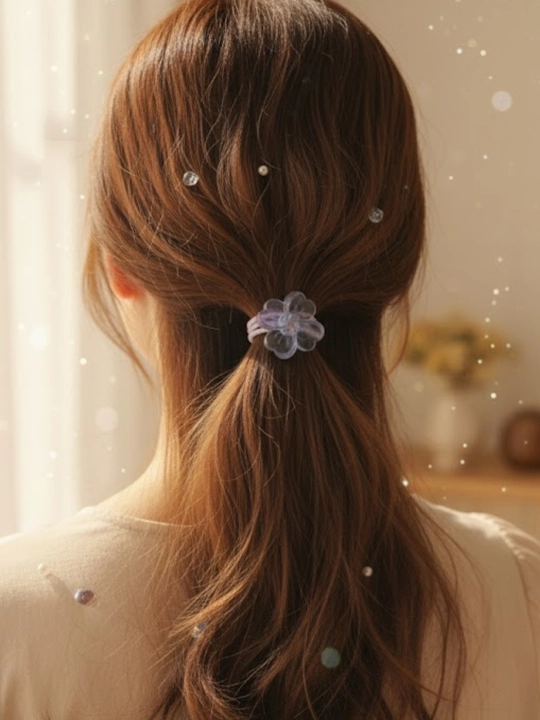 Xushbo‘y hidli soch rezinkasi har xil ranglarda, to'plamda 4 dona