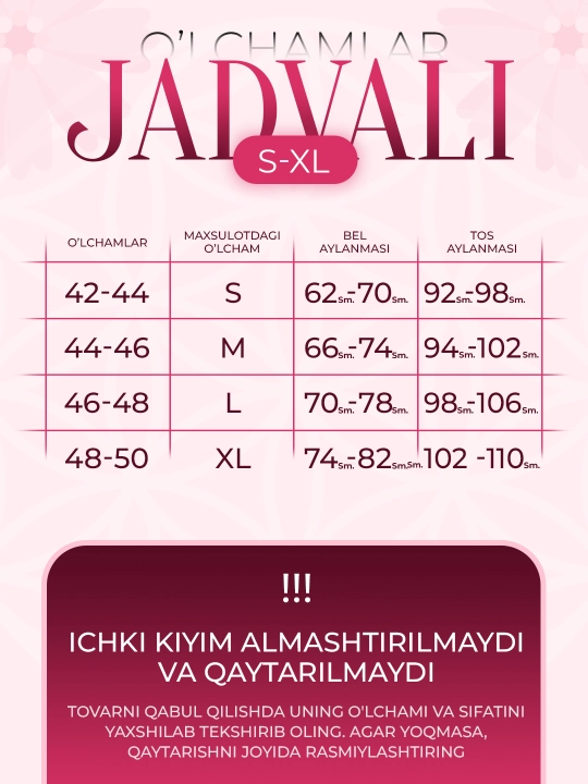 Ayollar ichki kiyimi, sliplar, stringlar, 5 donadan iborat to‘plam, paxtadan, sovg‘a qutisida