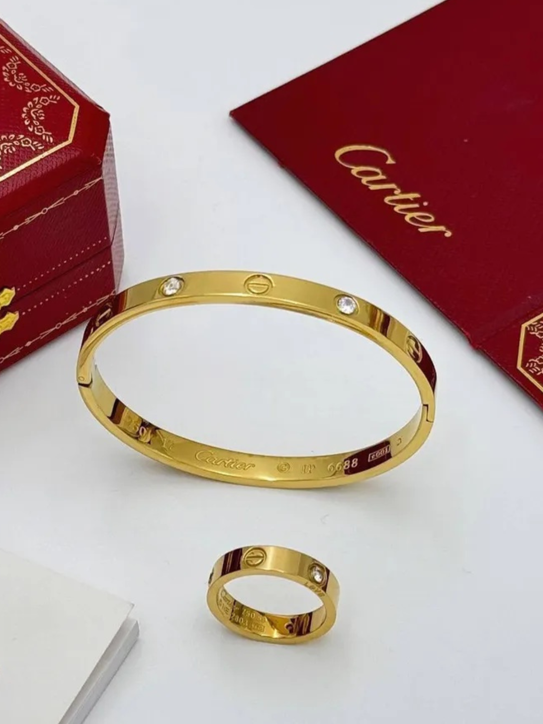 Xuping Cartier Clash, набор из браслета и кольца - 