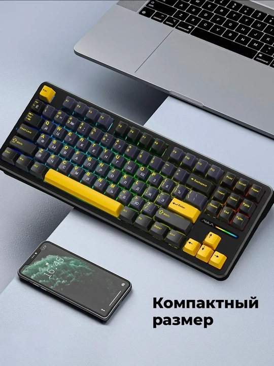 Mexanik gaming klaviatura AULA F87 PRO V2 8000Hz (87 tugma, Tri-Mode)
