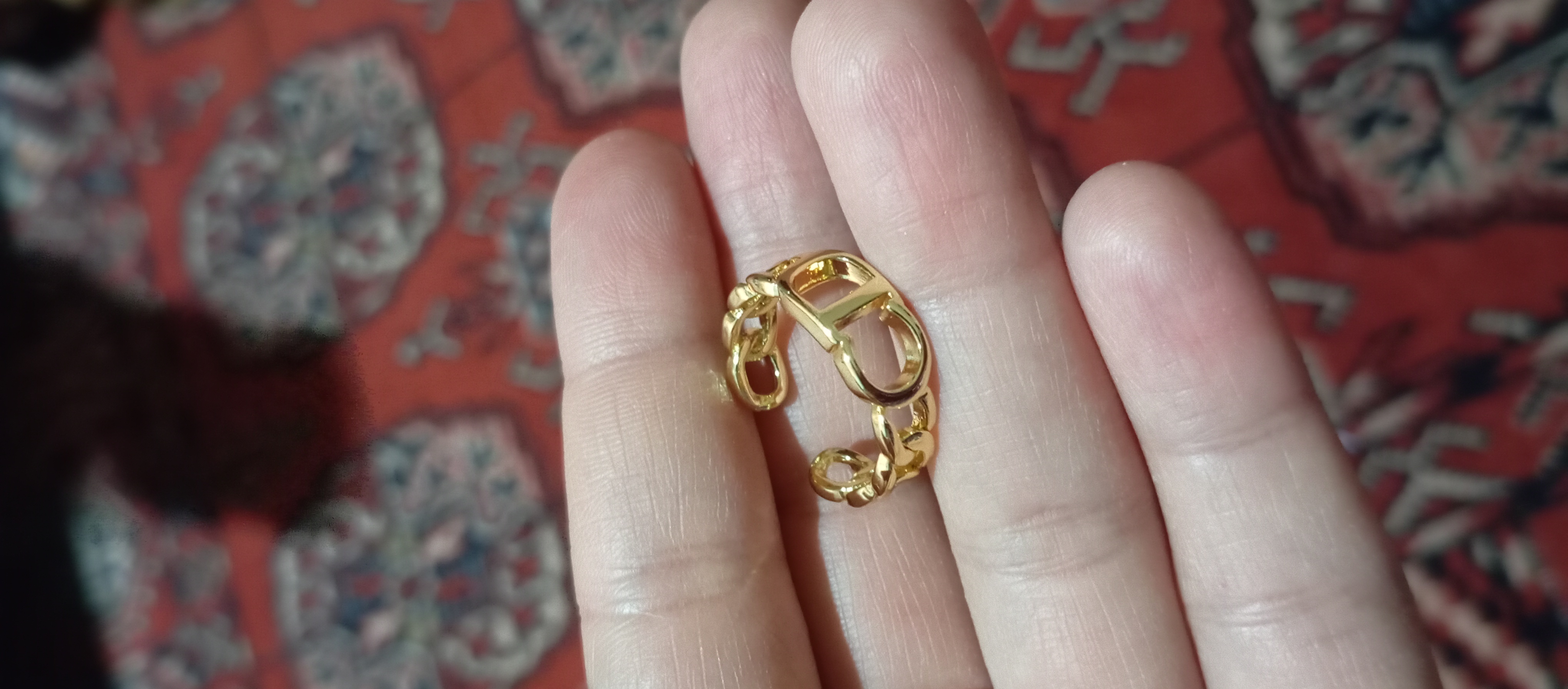 DIOR ayollar uzugi, o‘lchamsiz, toshli, qoraymaydi, qizlar uchun