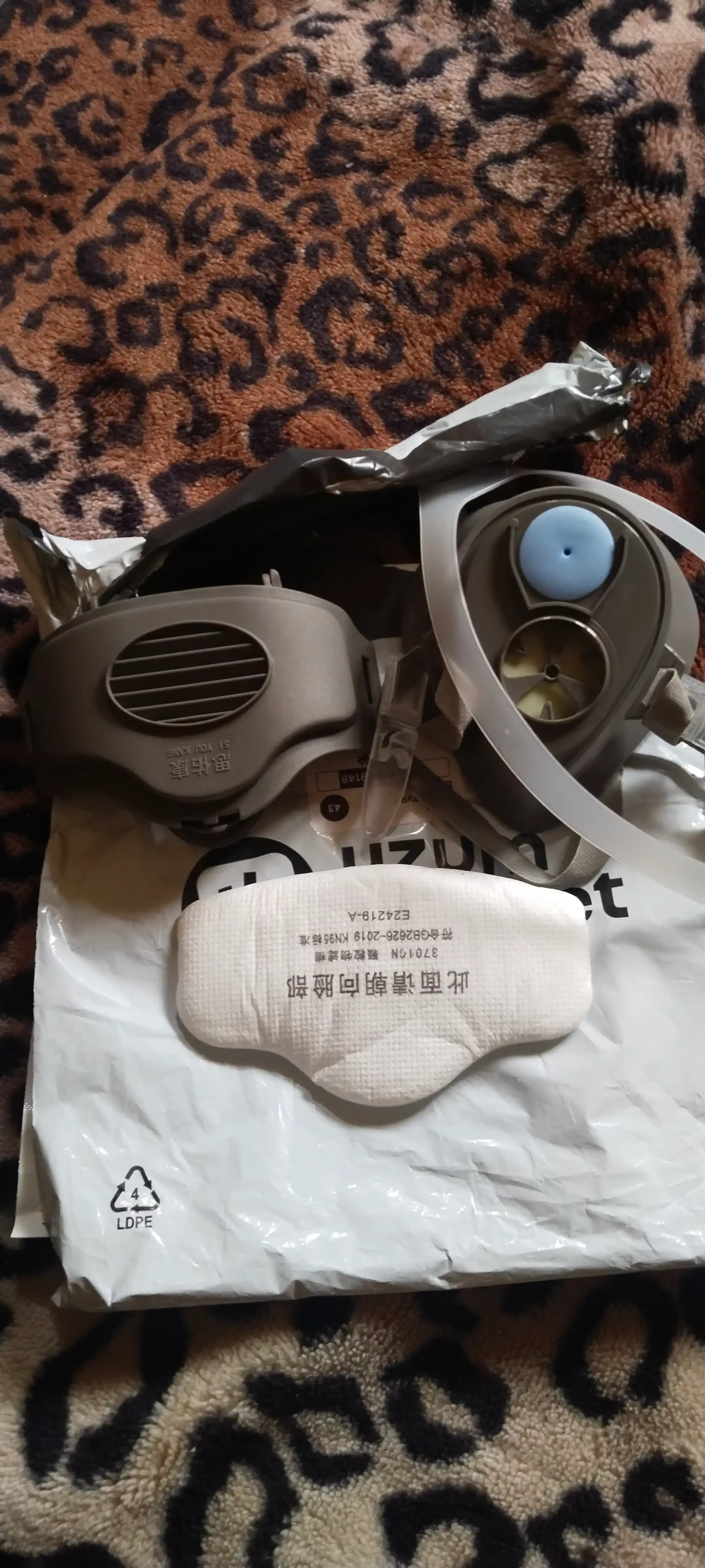 Changdan ximoyalovchi qurilish uchun respirator niqob, sanoat changlarini filtrlaydi