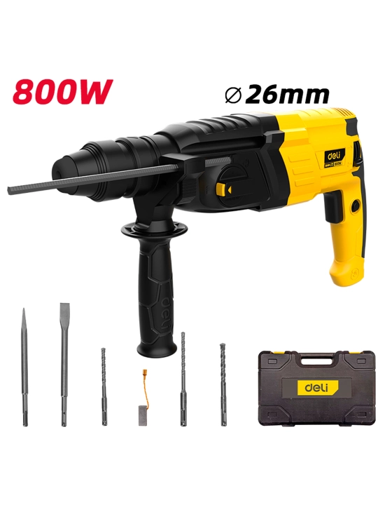Перфоратор 800w EDL-DC26-E1 Deli, EDL-DC26-E1