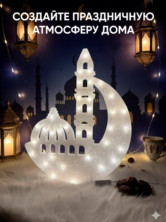 Ramazon bezaklari, Yarim oy shaklidagi chiroq iftorlik saharlik ucun nochnik islomiy sovga