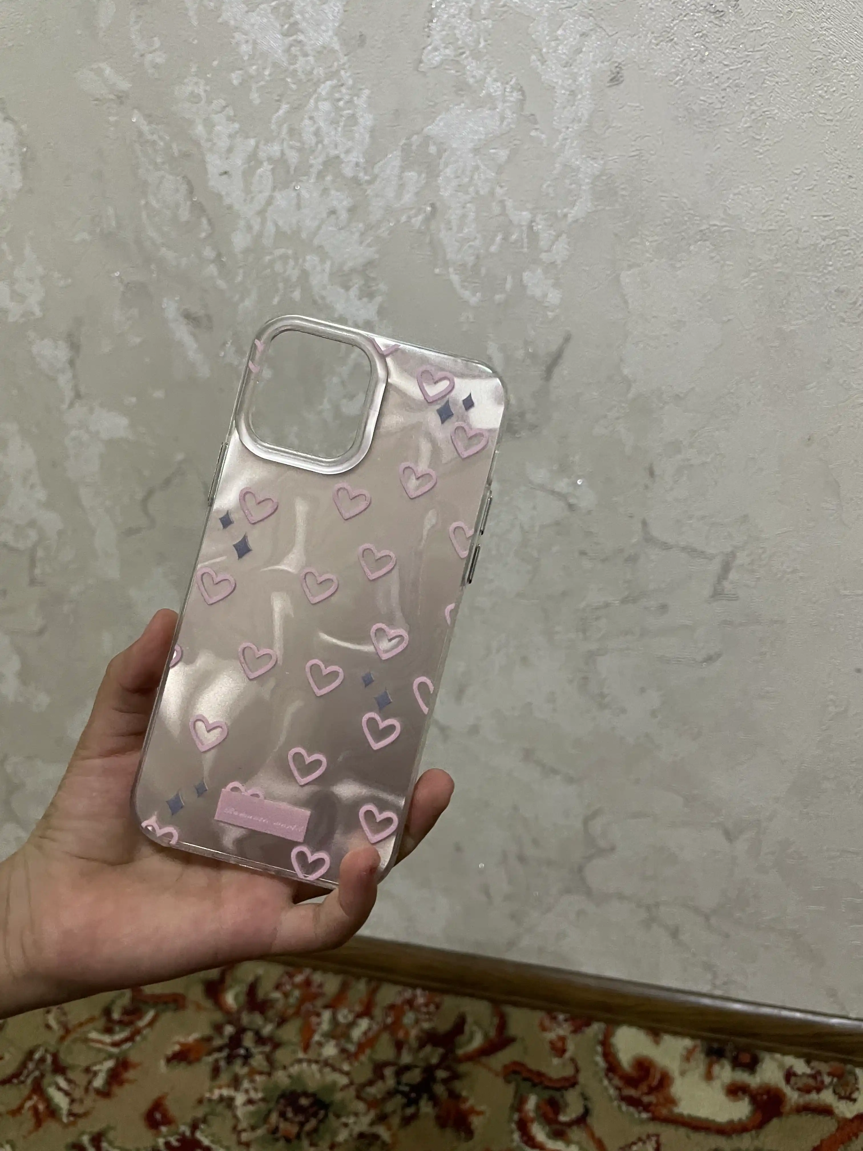 Chexol iPhone 11, 12, 13, 14, 15, 16, 17, Pro, Max, uchun Gilof,silikon, pushti, yuraklar