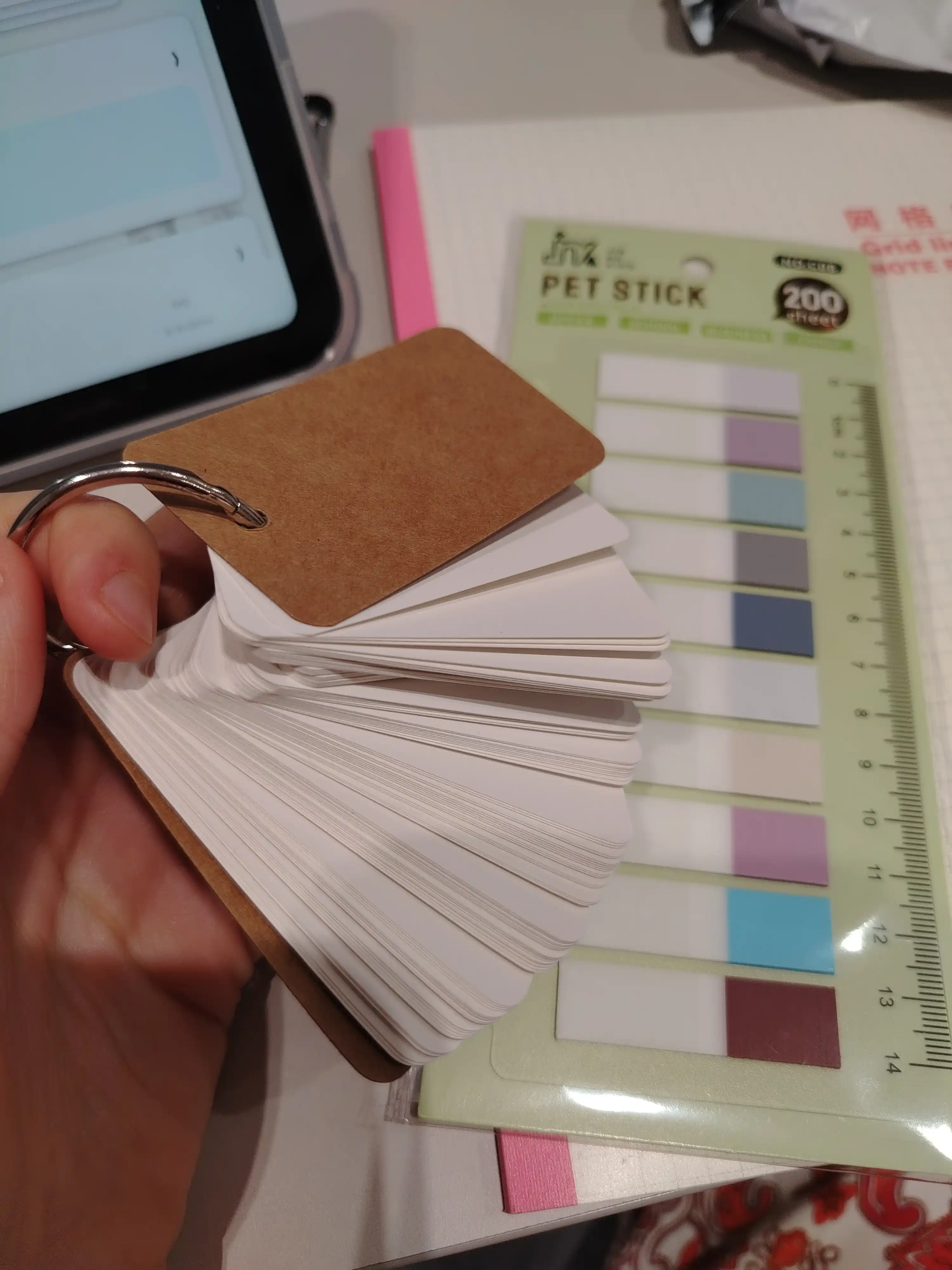 Flash card, stikr, soʻz yodlash uchun karta toplami 100 varoqchali