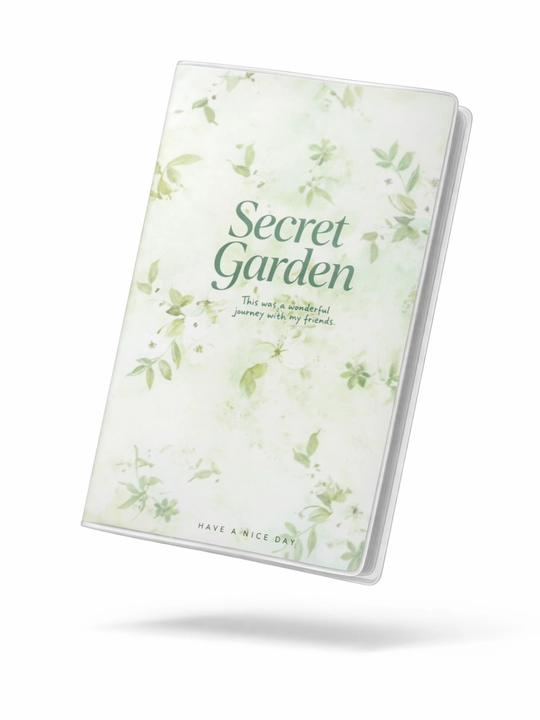 Secret Garden A5 daftar - 52 varaq, katakli, shaffof muqovali