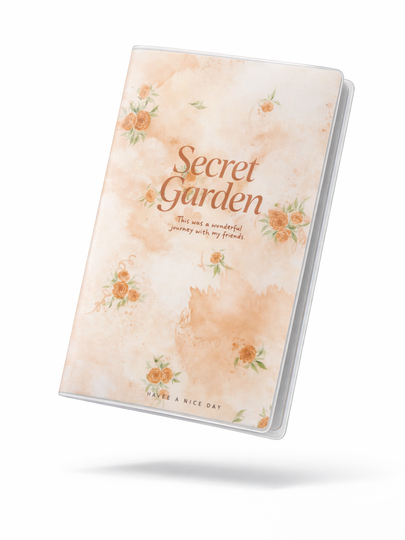 Secret Garden A5 daftar - 52 varaq, katakli, shaffof muqovali
