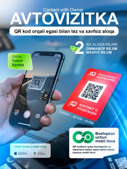 QR-стикер и мобильное приложение для быстрой связи с владельцем автомобиля — CONTACT-CAR-КРАСН