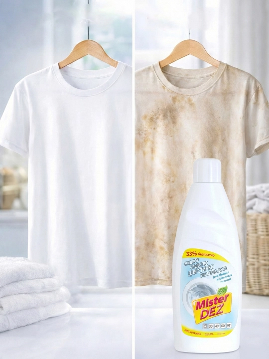 Гель для стирки белых и цветных тканей, универсальный, Mister Dez Eco-Cleaning, 1 л
