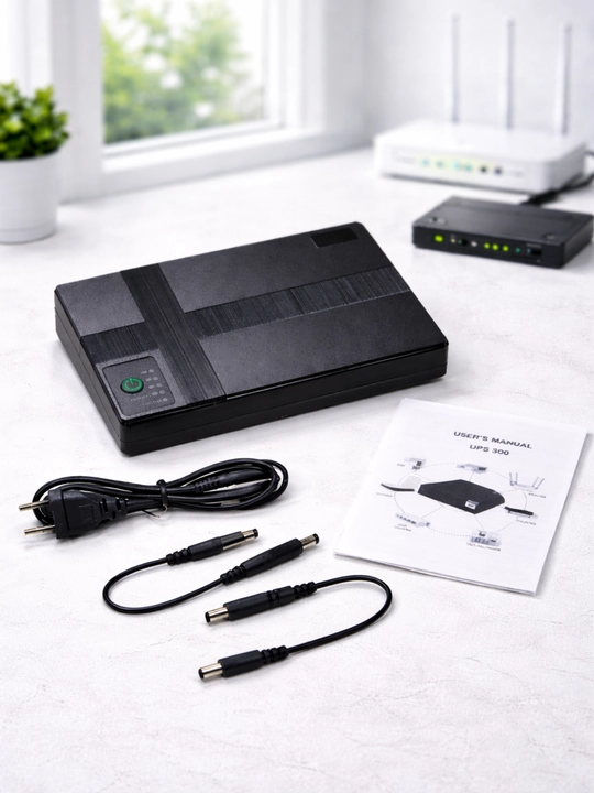 UPS Quvvat manbai Power Bank DC router va modem, 5V/9V/12V USB/POE portbatareya 10400 mAh