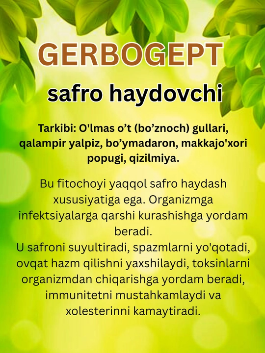 Fitochoy "GERBOGEPT" safro haydovchi 2g №15 dona