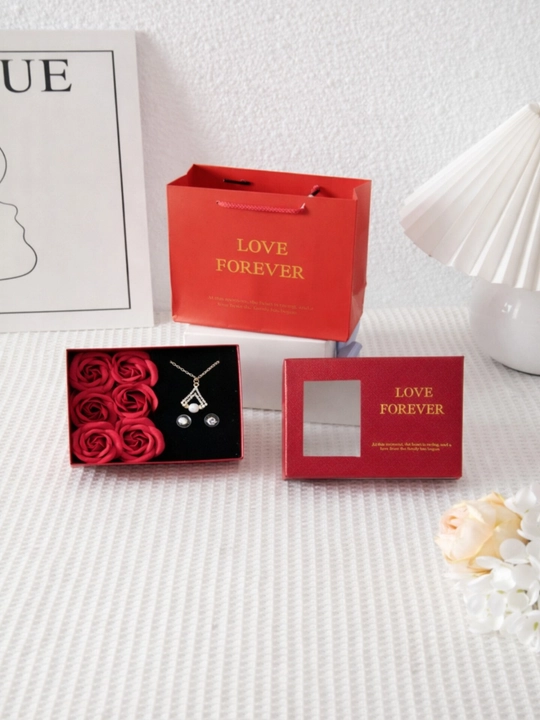 Подарочный набор Love Forever-романтическая подарочная коробка с розами из мыла, ювелирные - 