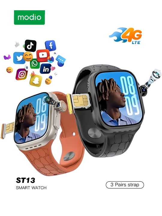 Modio ST13 – 4G SIM Smart Soat YouTube, TikTok, WhatsApp, Bluetooth, Kamera - 